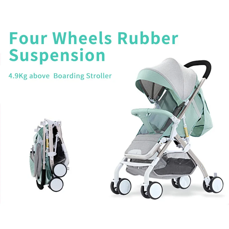 

Baby stroller can sit reclining ultra light portable simple folding baby umbrella four wheel shock absorber children trolley
