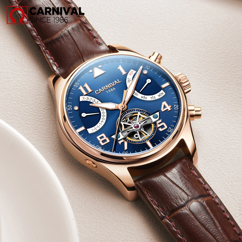 Часы наручные CARNIVAL Sapphire Мужские автоматические брендовые механические