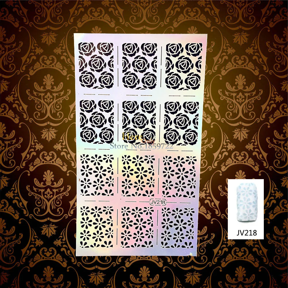 1 шт. Милая звезда узор полый дизайн ногтей Краска наклейка для Фольга Аэрограф