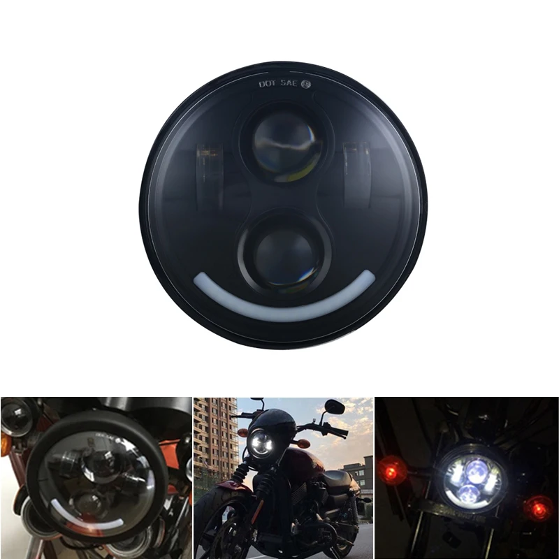 5 75 &quotдюймовый мотоцикл светодиодные фары проектор Объектив фару для Harley Sportster 1200