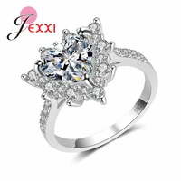 exquisite 925 sterling silver promise wedding rings unique vintage with shiny aaa white zircon jewelry for true love