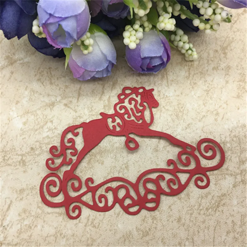 Металлические режущие штампы детская игрушка-Качалка лошадь кружева скрапбук