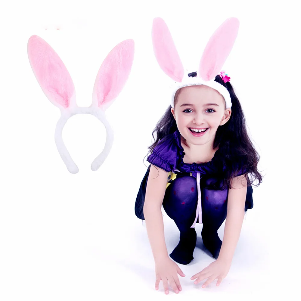 

Candygirl Cute Rabbit Ears Headbands Soft High Quality Elastic Hairband For Girls Party Photo Prop Hair Accessories Headwear