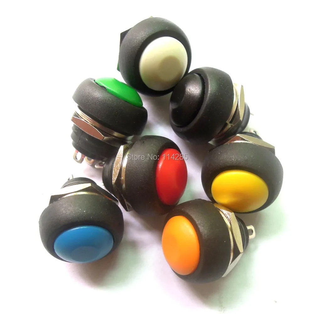 Водонепроницаемый Мгновенный кнопочный переключатель 100 в 3A 250 шт. диаметром 12