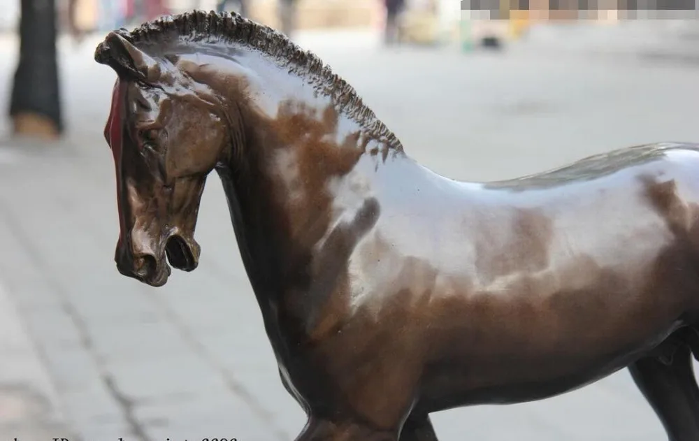 Китайская Бронзовая медная резная скульптура с изображением животных зодиака