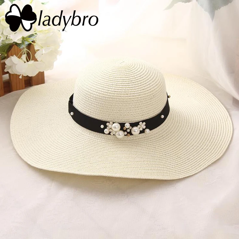 Шляпа женская летняя с широкими полями соломенная черная белая | Аксессуары для