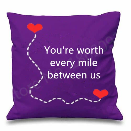 Междугородной отношения Подушка Чехол цитата на дальние расстояния любовь