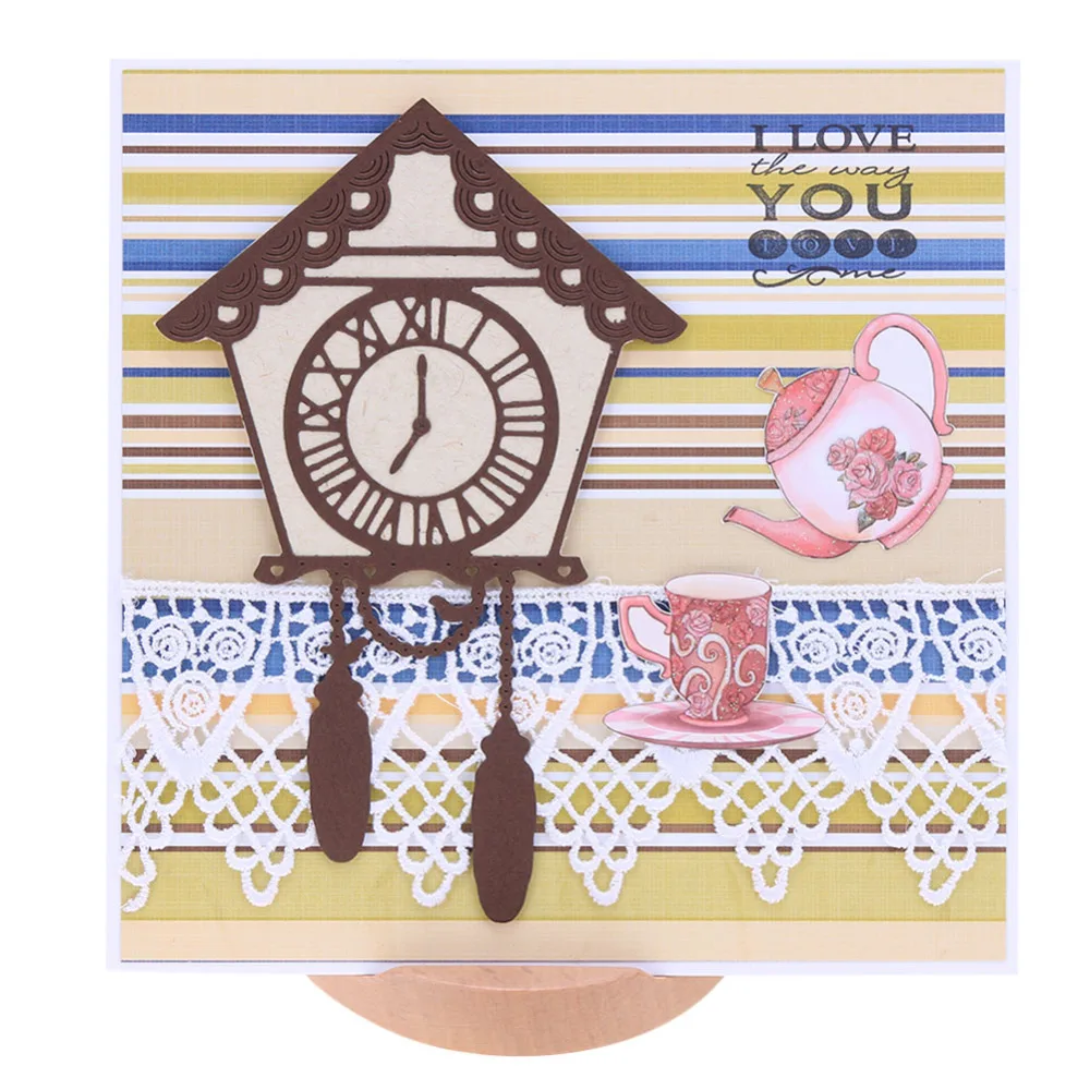 

Antique Clock Design Metal Cutting Dies Stencil for DIY Scrapbooking Photo Album Embossing Paper Cards Decorative Crafts