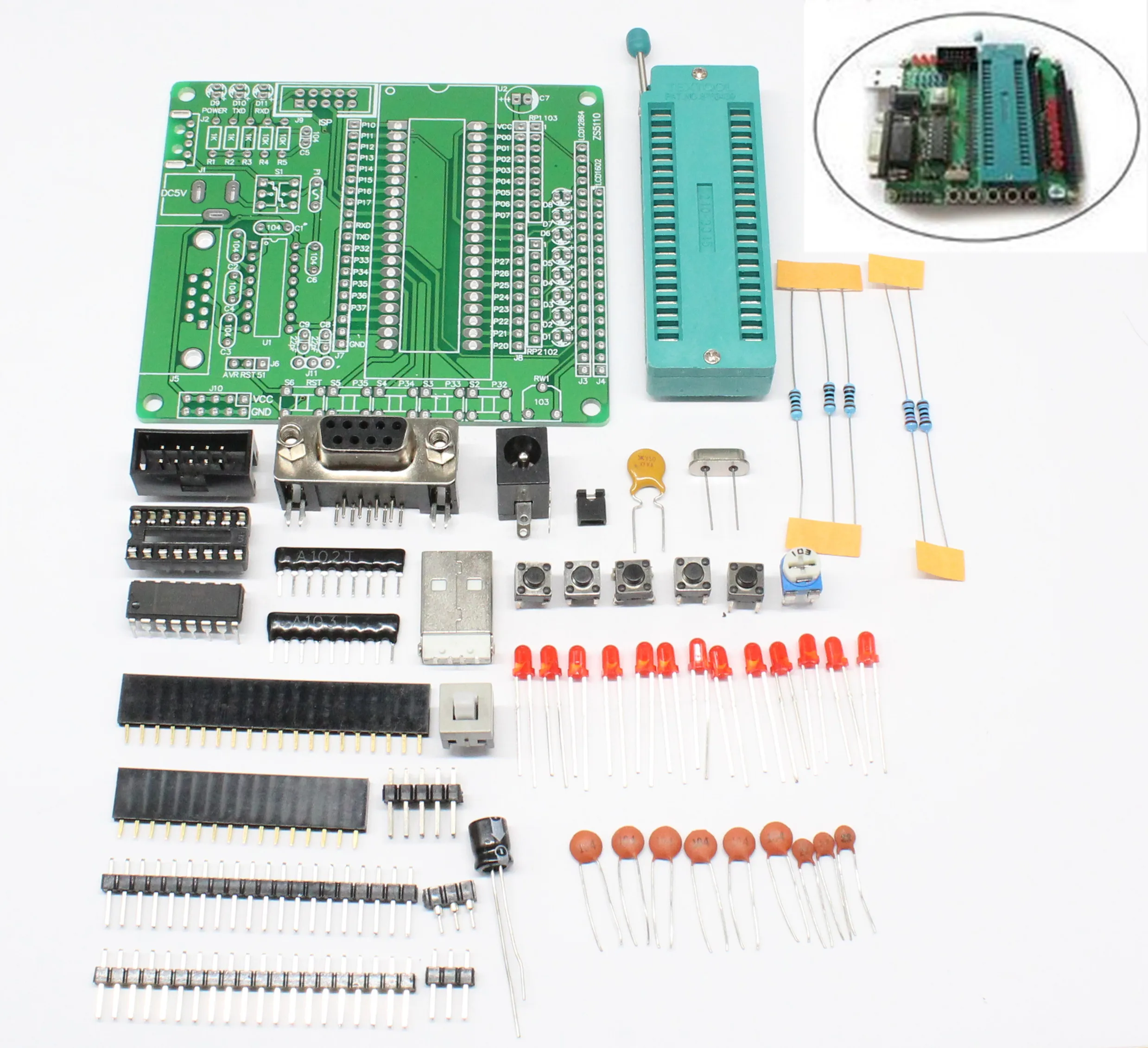 C51 AVR MCU Совет по развитию DIY набор учебных пособий Запчасти и