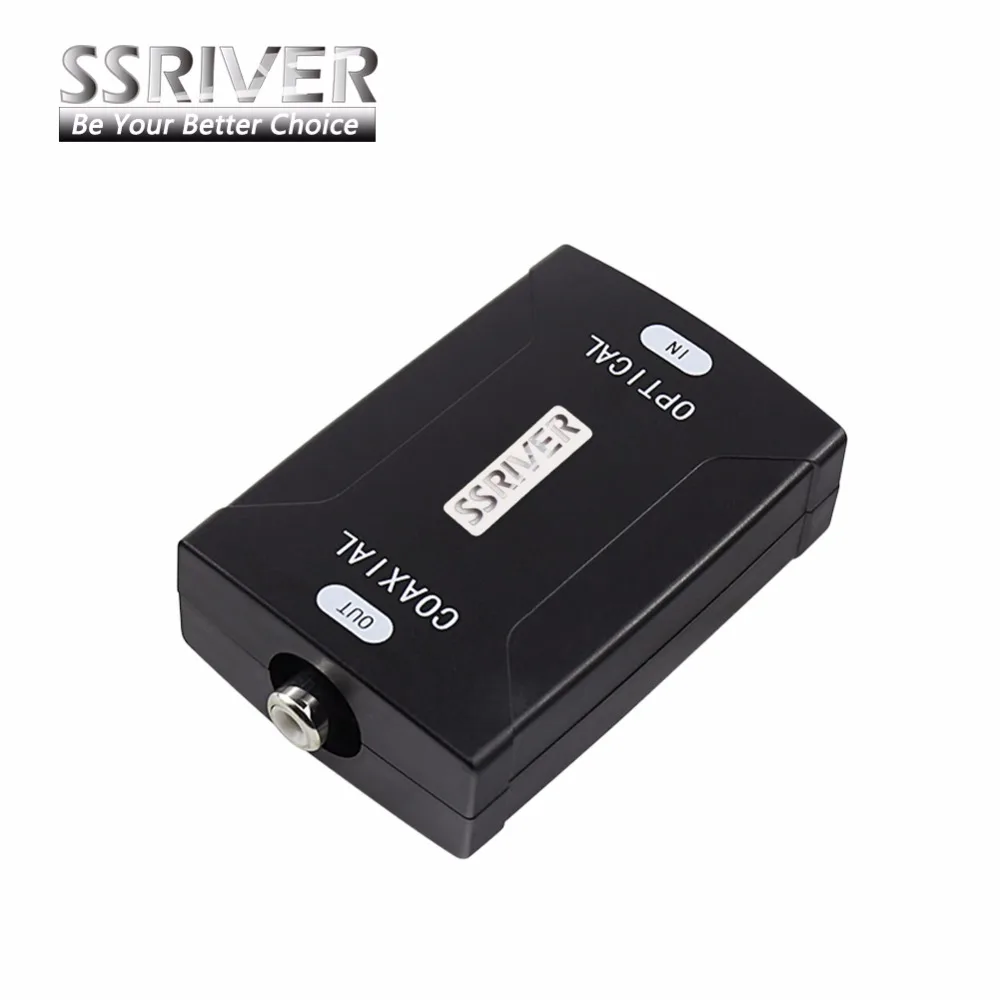 SSRIVER оптический Toslink вход коаксиальный RCA выход Jack цифровой аудио конвертер