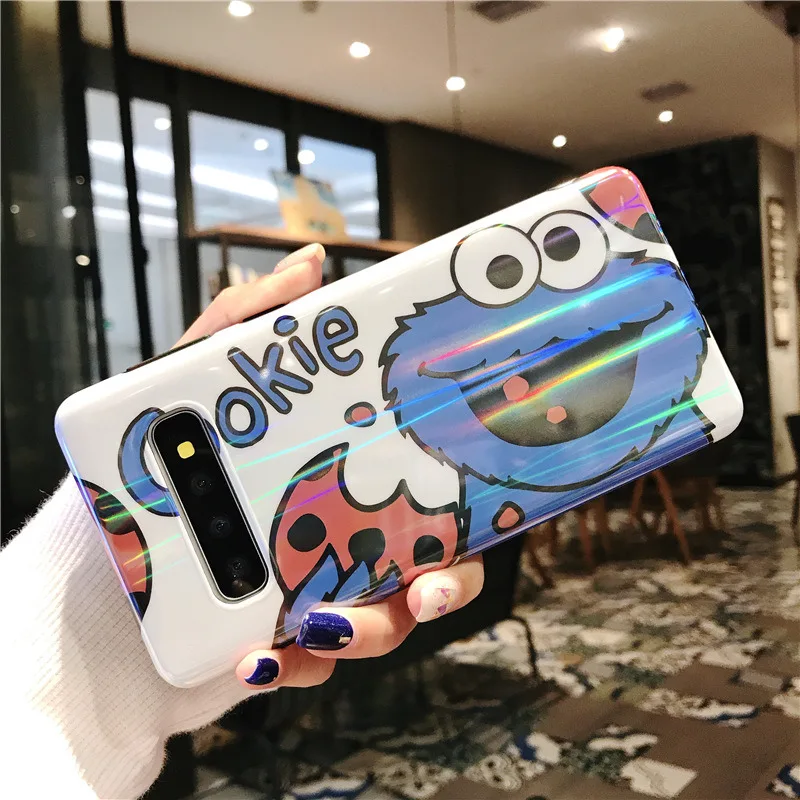 YHBBCASES милый чехол с лазерным блеском для Samsung S10 S8 S9 Plus блестящий мягкий IMD
