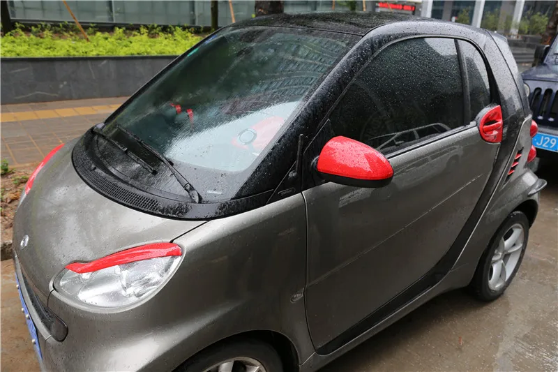 2 шт. красные Автомобильные фары накладки для бровей накладка наклейка Smart fortwo 2009