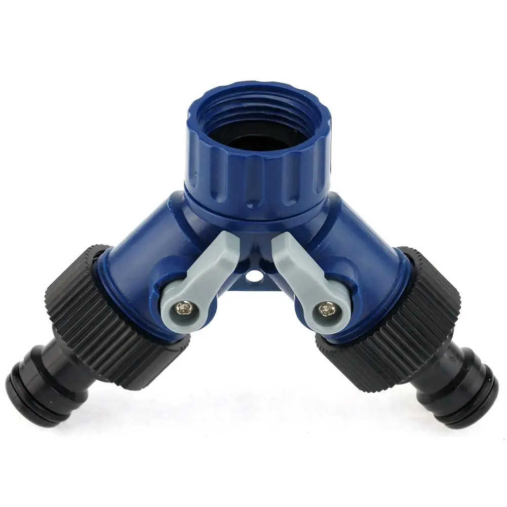 

Plastic Water Tap Splitter Y Shape Water Sprinkler 3/4" Tap Into 1/2" Dia Outlets Caliber Quick Connector Garden Water Sprinkler