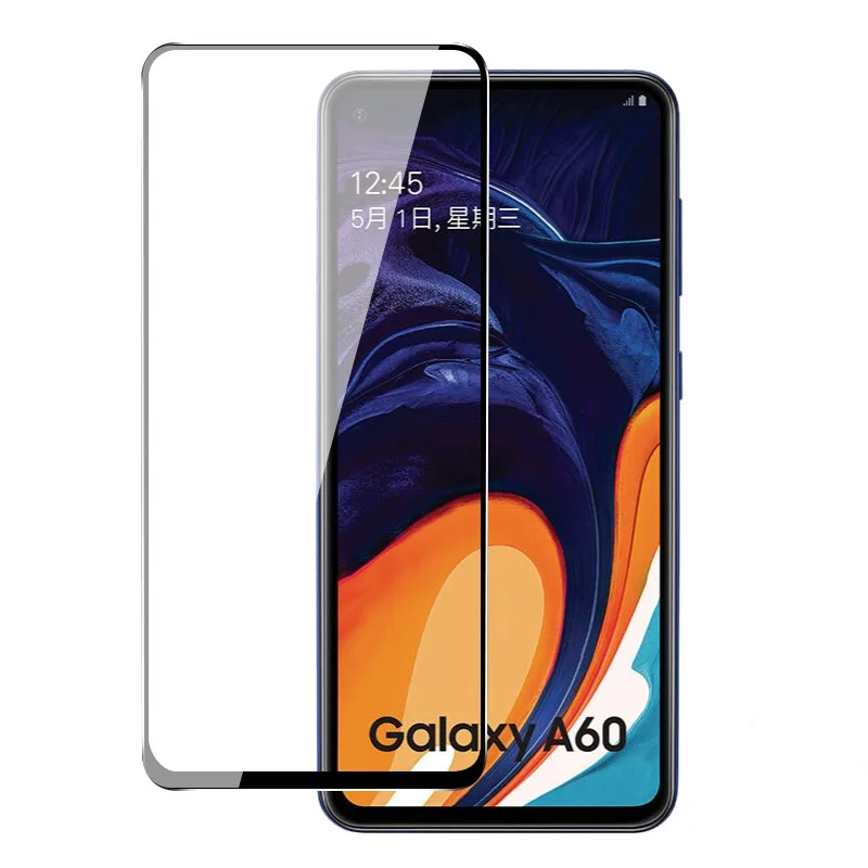 10 полный клей Стекло для samsung A60 Экран протектор не блокирующий экран дисплея 9 H