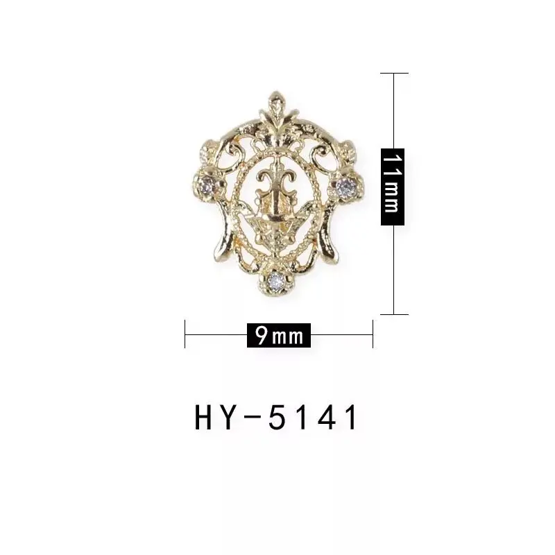 5141 20 шт./упак. класса Люкс Шарм Циркон 3D нейл-арта украшения сплав Золотой Классический с украшением в виде кристаллов для маникюра дизайн ювелирные изделия аксессуары - Цвет: 5141