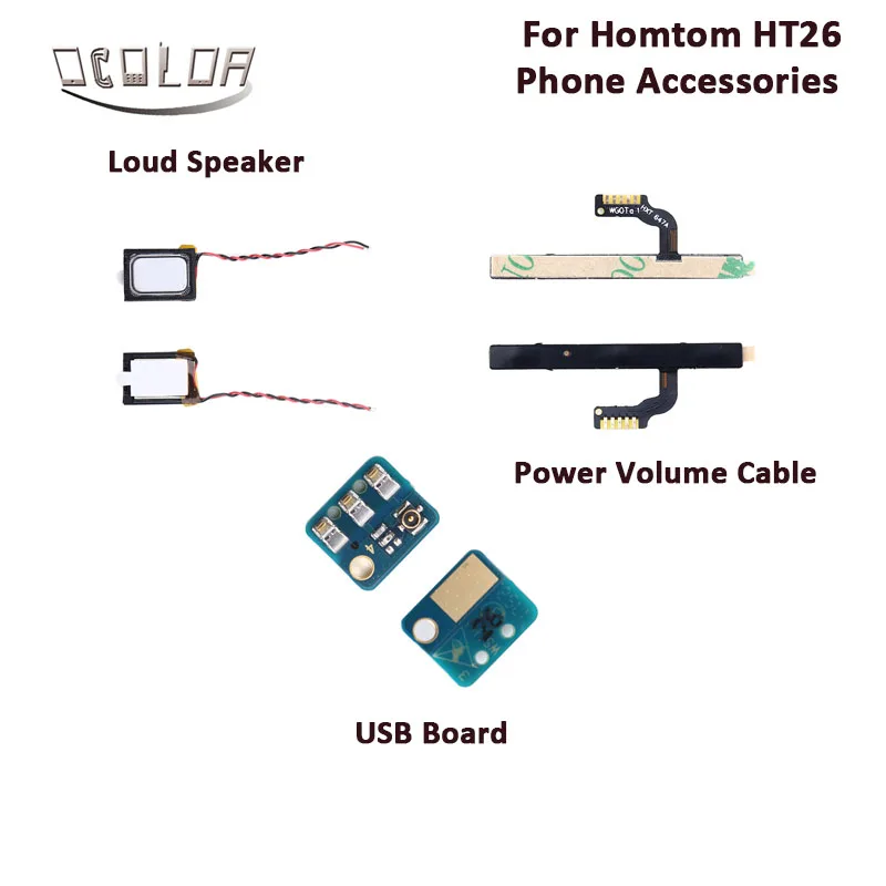 Ocolor для HOMTOM HT26 гибкий кабель громкий динамик USB плата разъем зарядки HT26|Шлейфы