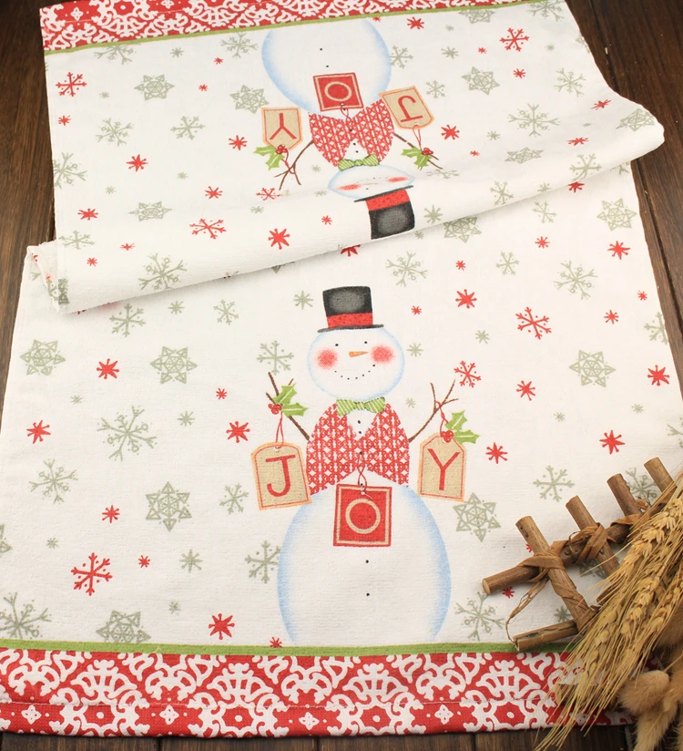 Хлопчатобумажное полотенце с принтом в виде рождественских изображений 10 шт./лот