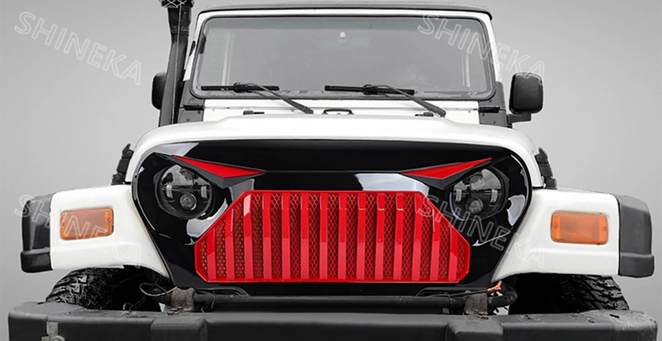 SHINEKA гоночные решетки для Jeep Wrangler TJ 1997 1998 1999 2000 2001 2002 2003 2004 2005 2006 гоночные решетки для Jeep Wrangler TJ