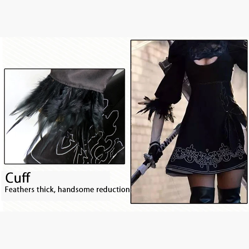 NieR Automata 2B Girl 2B платье для косплея сексуальный наряд аниме игровой костюм женские вечерние костюмы на Хэллоуин нарядное приталенное платье с открытой спиной