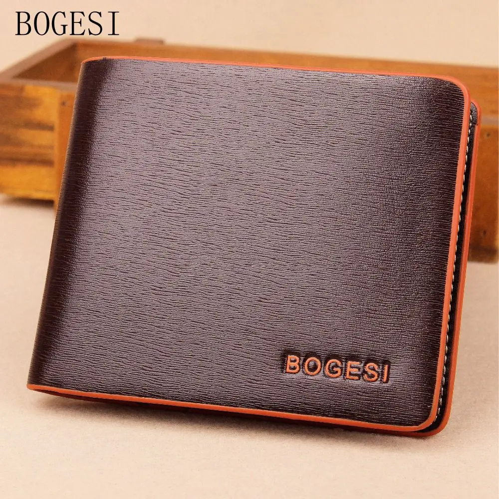 BOGESI мужской кошелек короткий параграф модный качественный с буквенным