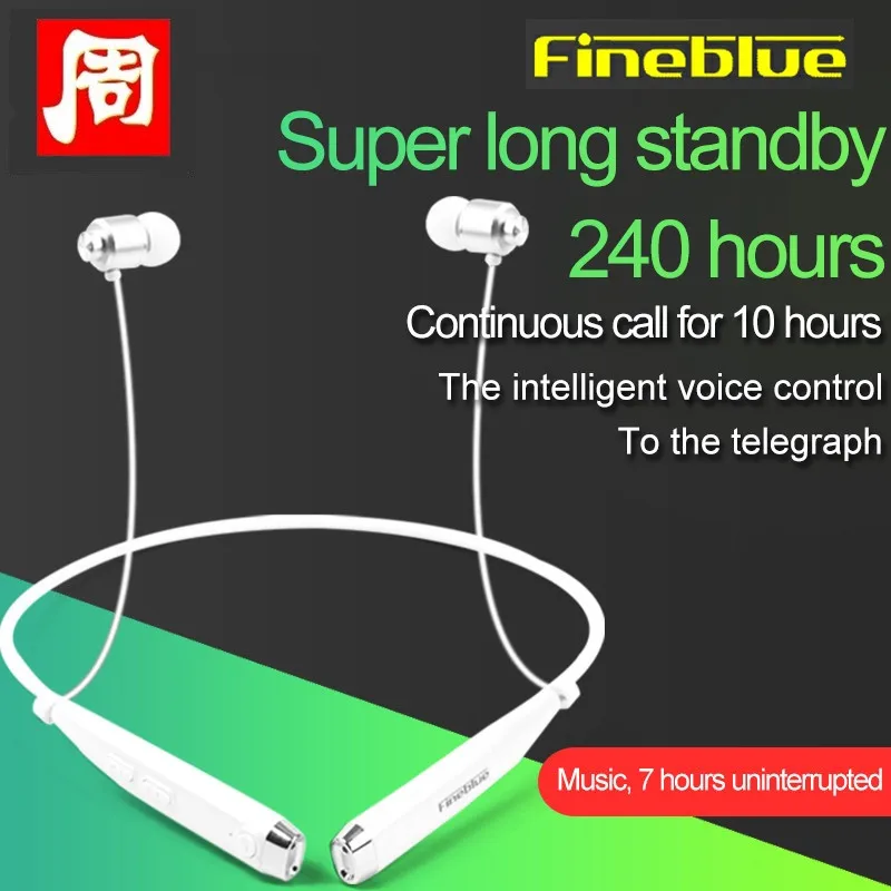 2018 Новый Fineblue FM-500i гарнитура Bluetooth Беспроводной Спорт стерео наушники музыка