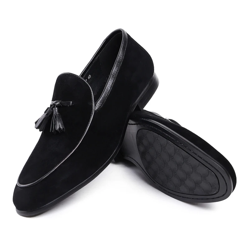 New Fashion Man Handmade Moccasin Shoes Cow Suede Leather Round Toe Slip on Loafers Comfortable Men's Casual Footwear JS11 | Обувь