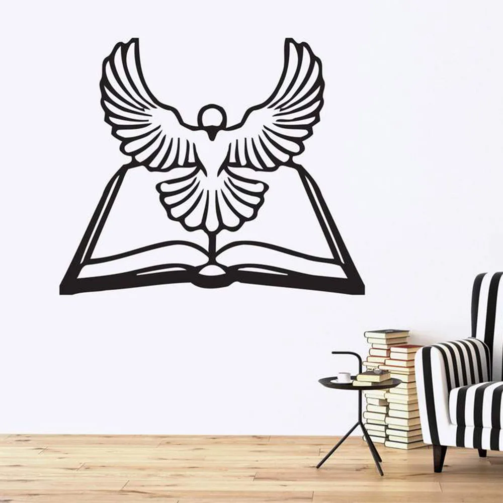 

Vinyl Decal Animals and Birds Decor Wall Sticker General Ledger Bible White Dove Holy Spirit Removbale Home Bedroom Decor L933