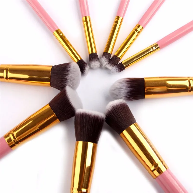 MEILISONG розовый ручка rosgold Ferrule 10 шт. promakeup набор кистей пудра для бровей подводка