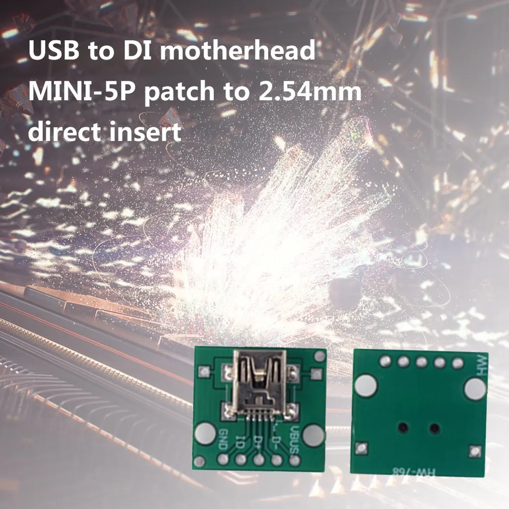 Профессиональная плата адаптера модуля Usb для Dip гнездо Mini-5p патч 2 54 мм прямой