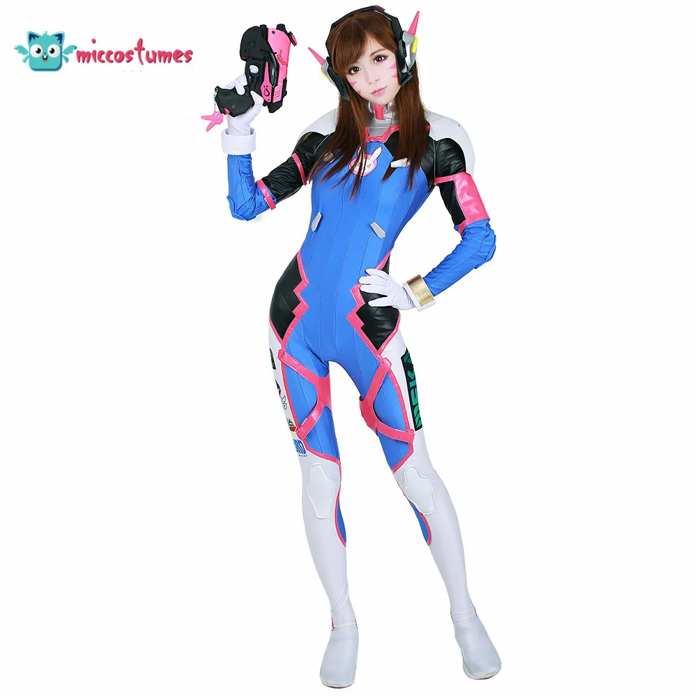 D. Va Hana Song косплей костюм для женщин Хэллоуин наряд зентай боди комбинезон