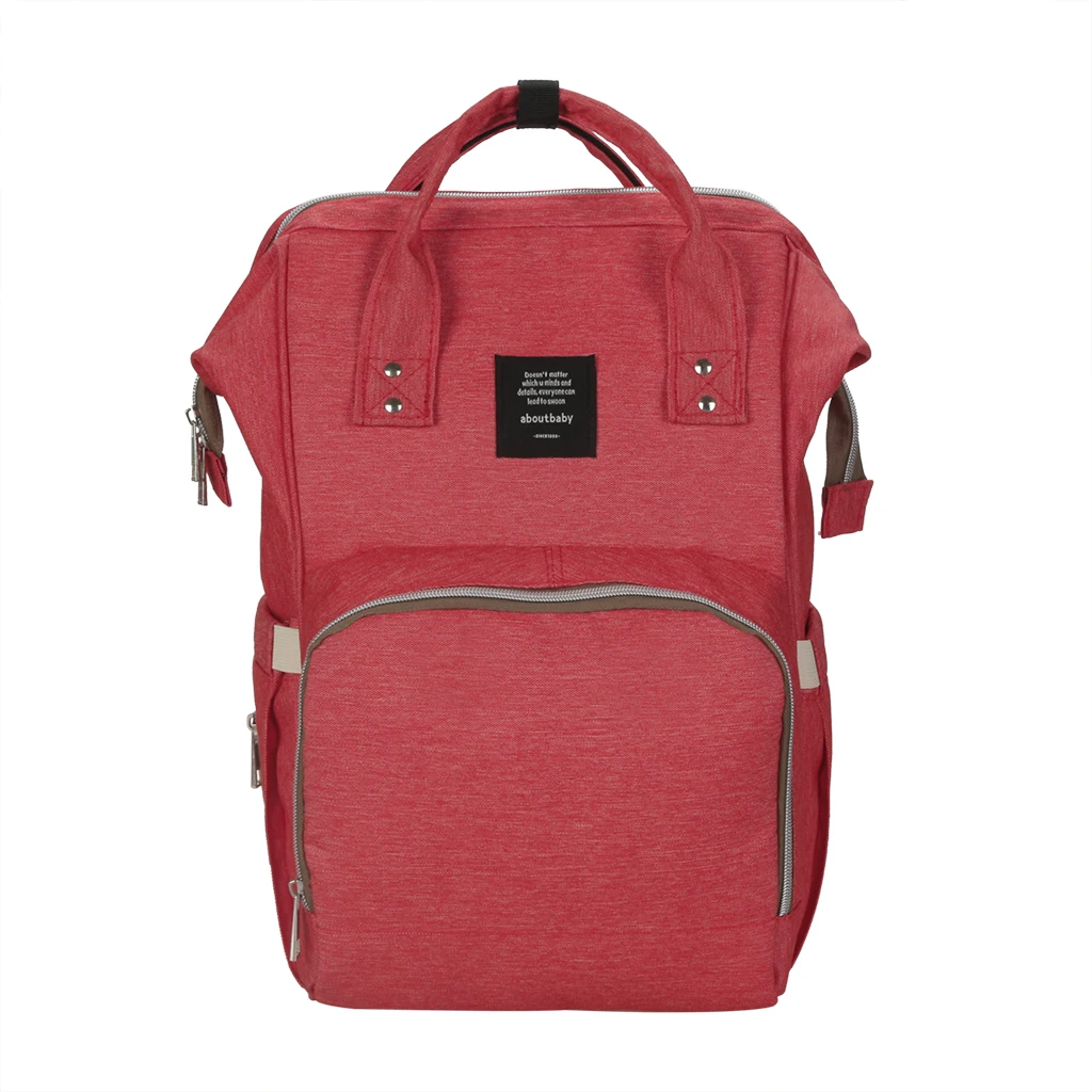 red ABOUTBABY модная сумка для мам, сумка для мам, ремень для коляски, для ухода за ребенком, многофункциональная сумка для подгузников, рюкзак, сумка для подгузников w - Цвет: red