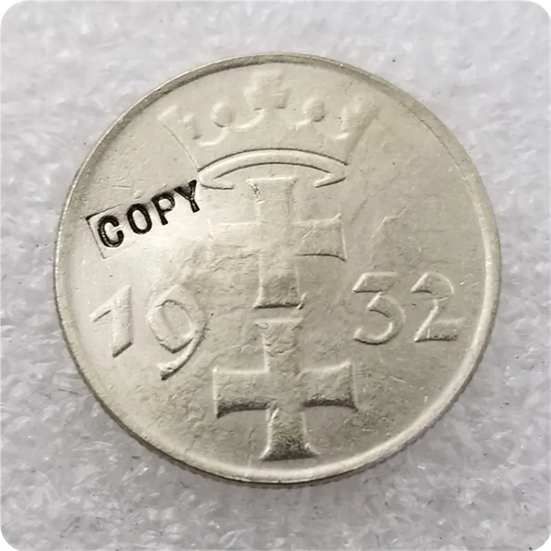 1932 poland 1 golden danzig coin копия|Безвалютные монеты| |