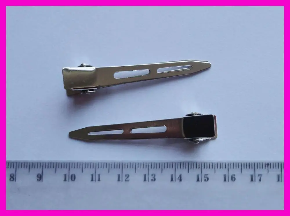 50 шт Серебряный 5 см одиночный зубец без зубов простые металлические зажимы для