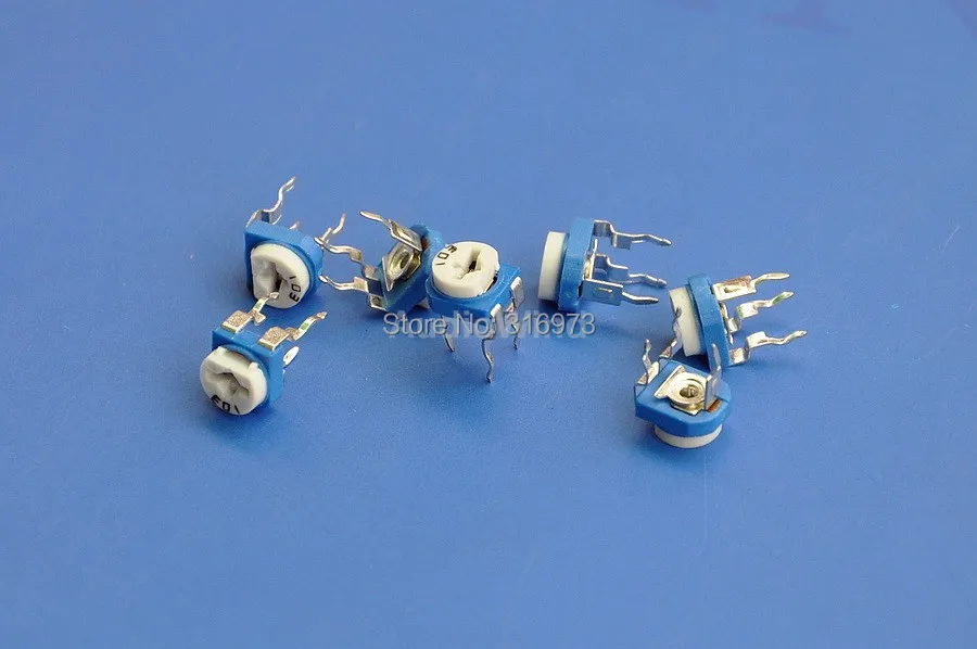 (500 шт./лот) потенциометр триммера с одним поворотом и верхней регулировкой