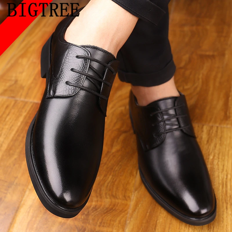 Мужские модельные ботинки итальянская мужская кожаная обувь фирменный костюм