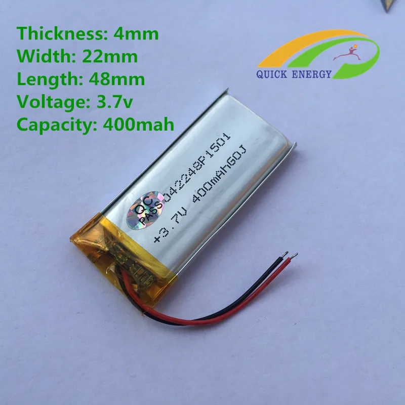 3.7 V thium полимерный аккумулятор 402248 400 мАч MP3 MP4 MP5 GPS Bluetooth Малый Toys | Электроника