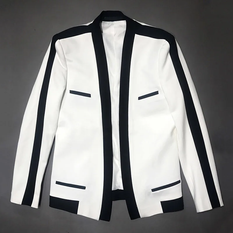 white Тренд тонкий срез саморазвитие Жених Свадебный мужской костюм Veste Homme костюм Прическа Отдел Свободное пальто Блейзер Masculino - Цвет: white