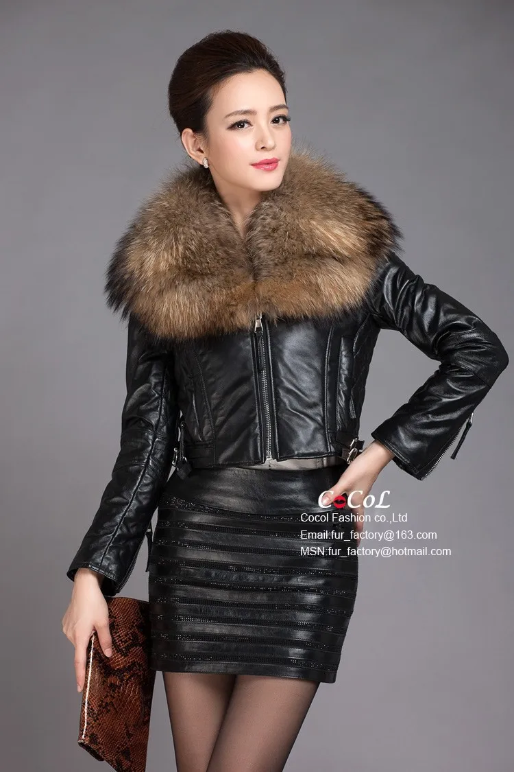 Женская куртка из натуральной кожи леопардовое пальто овечьей с очень большим