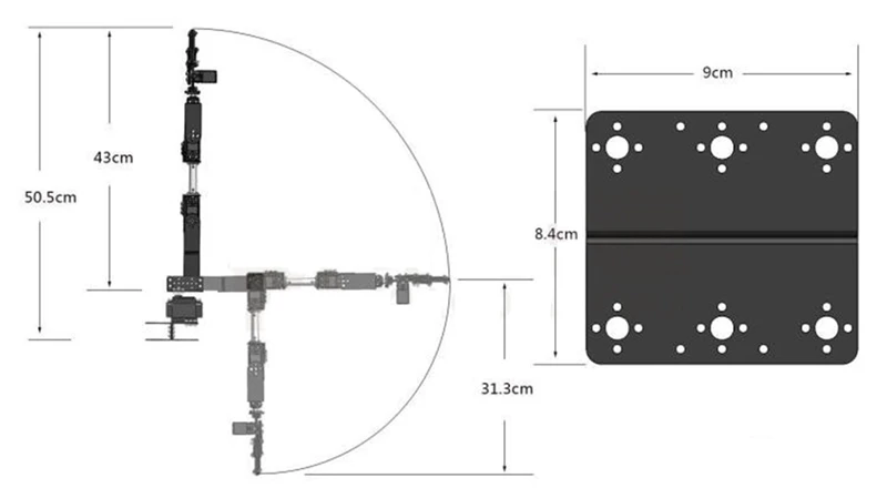 Маленький молоток DIY 6DOF металлический RC робот рука комплект и MG996 сервоприводы