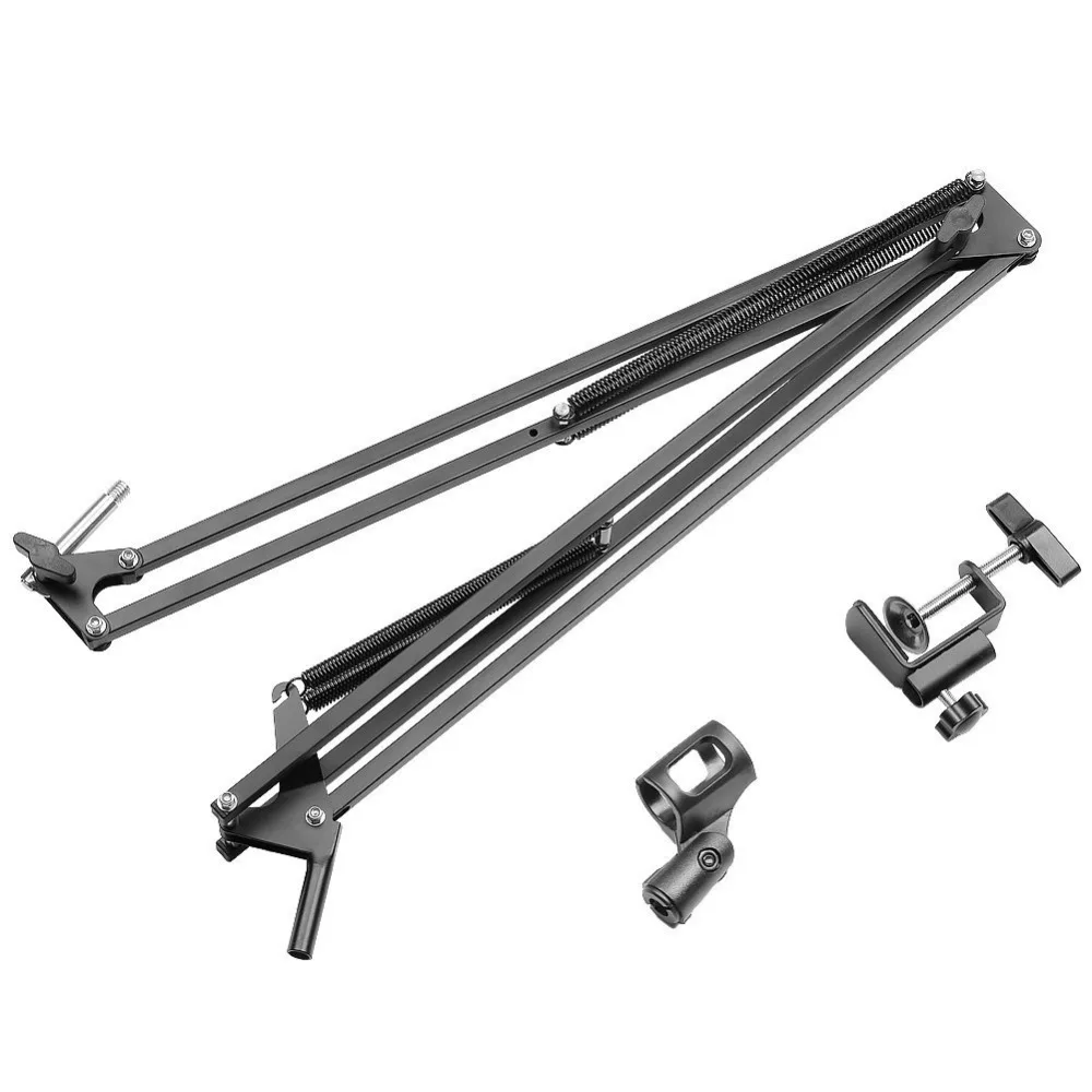 Neewer NB-39 Регулируемый 43," /110 см студийный звукозаписывающий микрофон Подвеска стрелы ножничный кронштейн+ зажим для микрофона и настольный монтаж