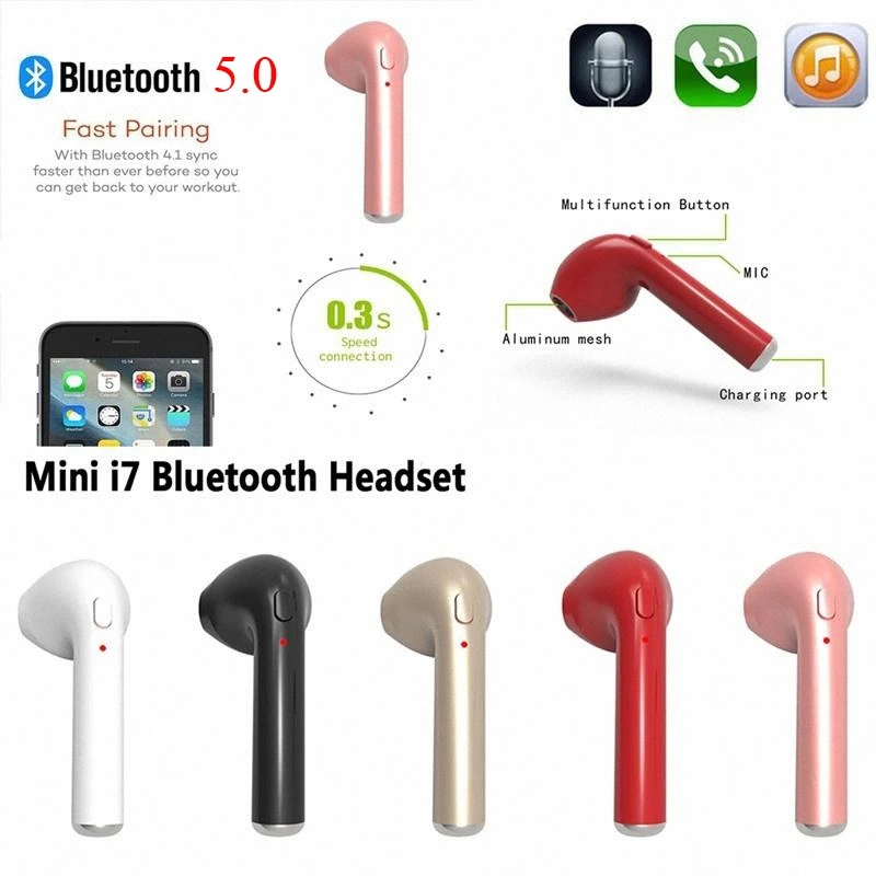 Новые I7s TWS беспроводные Bluetooth наушники с мини-зарядным боксом для Iphone X 6 7 8 plus Samsung