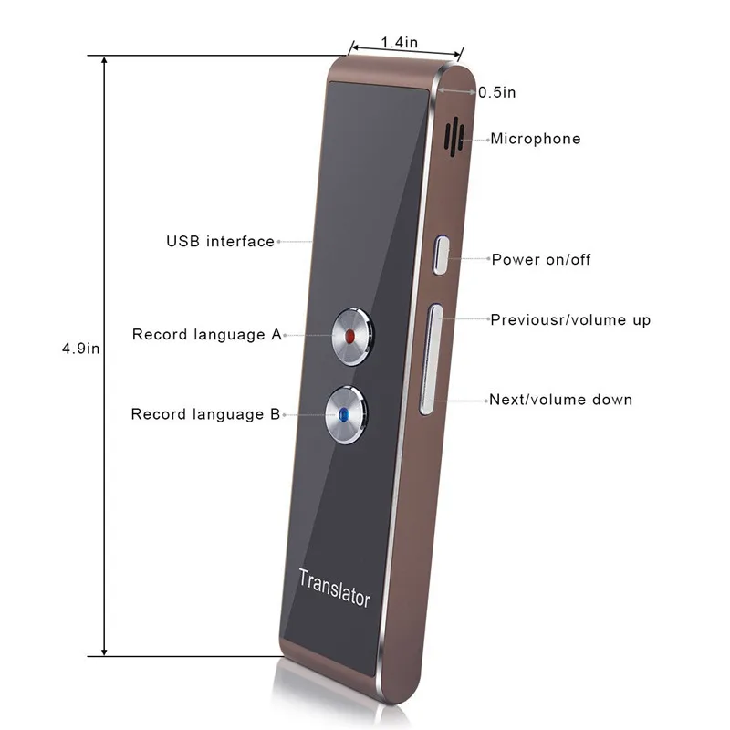 Переносной Bluetooth Smart Voice Translator 33 язык s помощник по переводу языка для Конференции