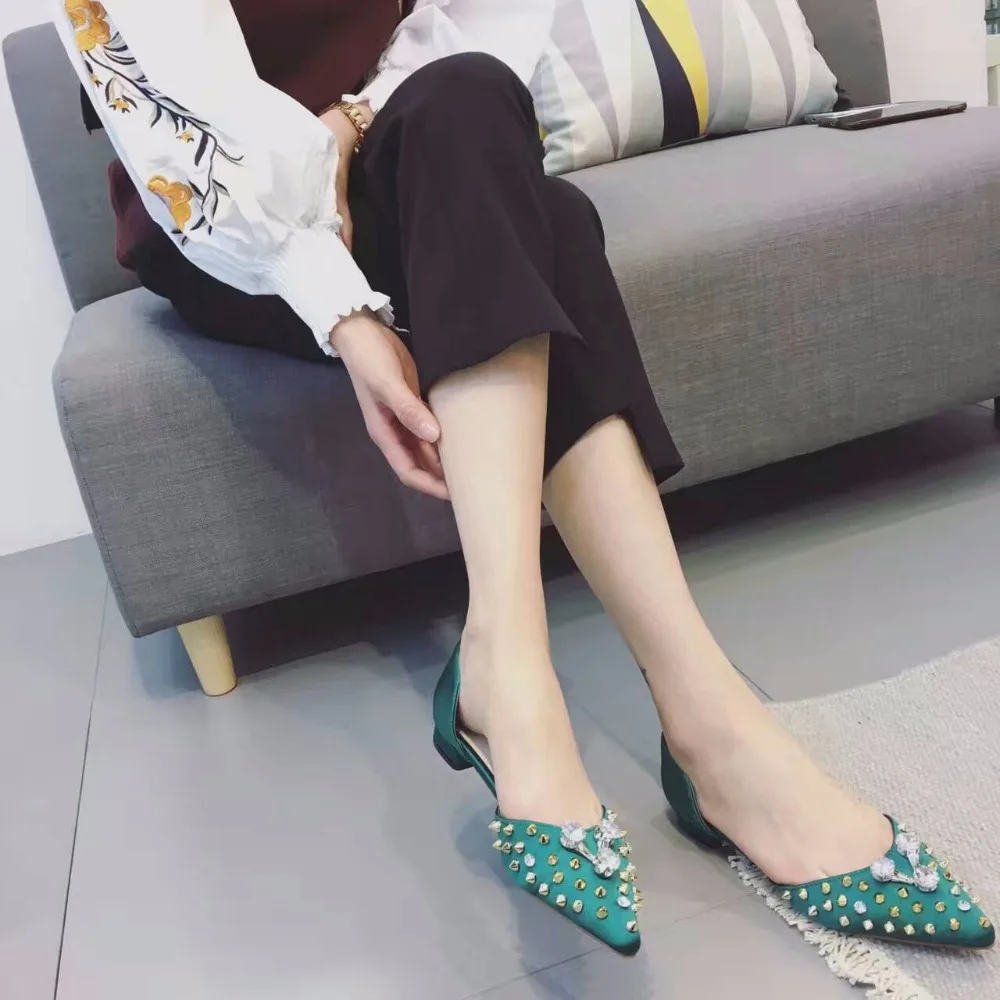 Корейский стиль фирменный дизайн женская обувь на плоской подошве пикантные