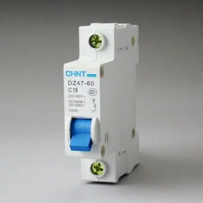 

Миниатюрный автоматический выключатель DZ47-60 C16 AC230/400 V 1 P 16A