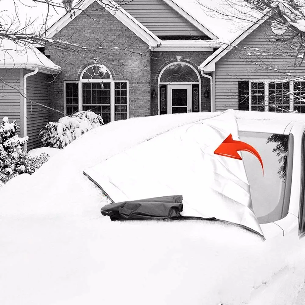

Windshield Cover Waterproof Snow Cover & Sun Shade Protection Cover SUV Car Windshield Frost Guard