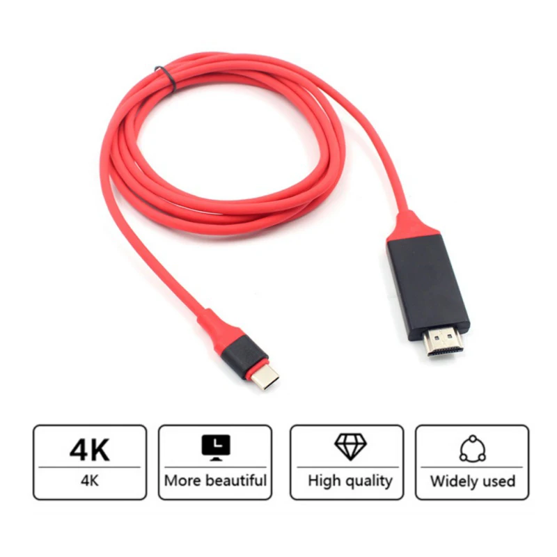 2M Type C папа USB HDMI Кабина для HDTV Мужской кабель MacBook Samsung Galaxy S9/S8/Note 9 Huawei P20 Pro
