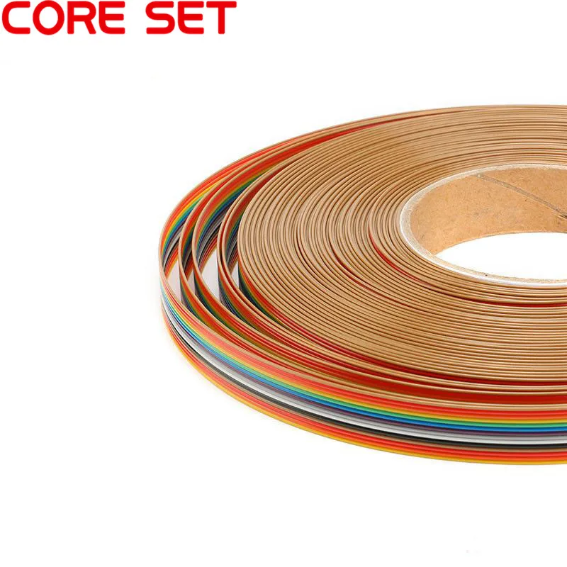 Плоский IDC ленточный Удлинительный кабель 1 м Rainbow DuPont Wire 10P 14P 16P 20P 26P 34P 40P 50P Pin с 27 мм