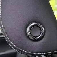 for skoda kodiaq 2017 2018 abs carbon fibre car seat headrest adjustment decoration cover trim car styling accessories 2pcs