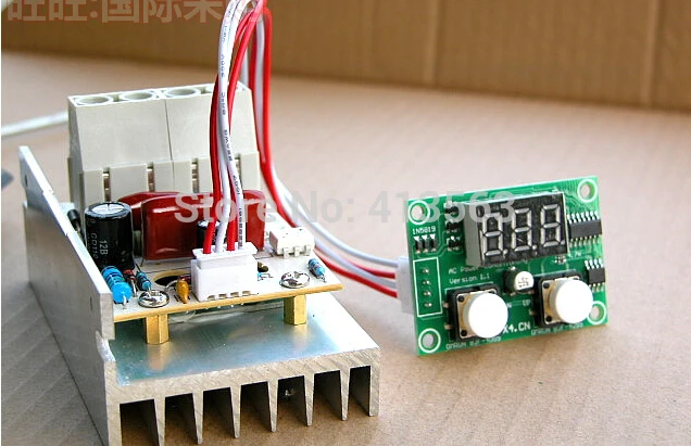 Ультра Высокая Мощность AC 220V 10000W 80A Цифровой SCR Электронный Регулятор Напряжения Скорости Диммер Термостат + Измерители Вкл.