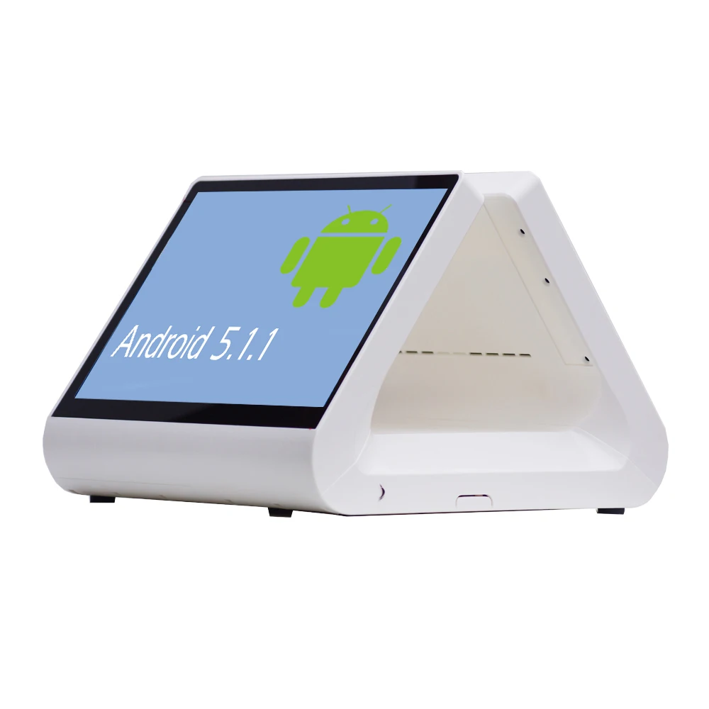 12 дюймов двойной экран pos машина сенсорный android системы с принтер и денежный